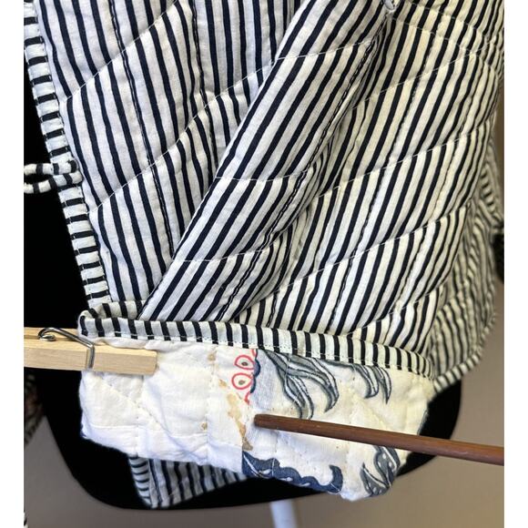 Patchwork Jacket Cotton Reversible Quilted Nantucket Cottage Core - Picture 9 of 16